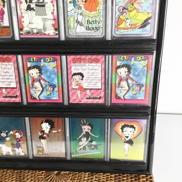 Rare BETTY BOOP CHROMIUM/Base Cards Framed Picture Set Decor 1990 - Picture 2 of 6